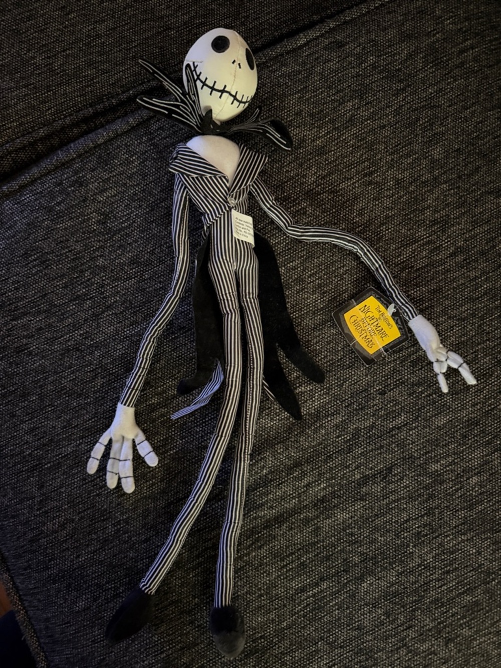 The Nightmare Before Christmas Jack Skellington Plush Doll - Black & White